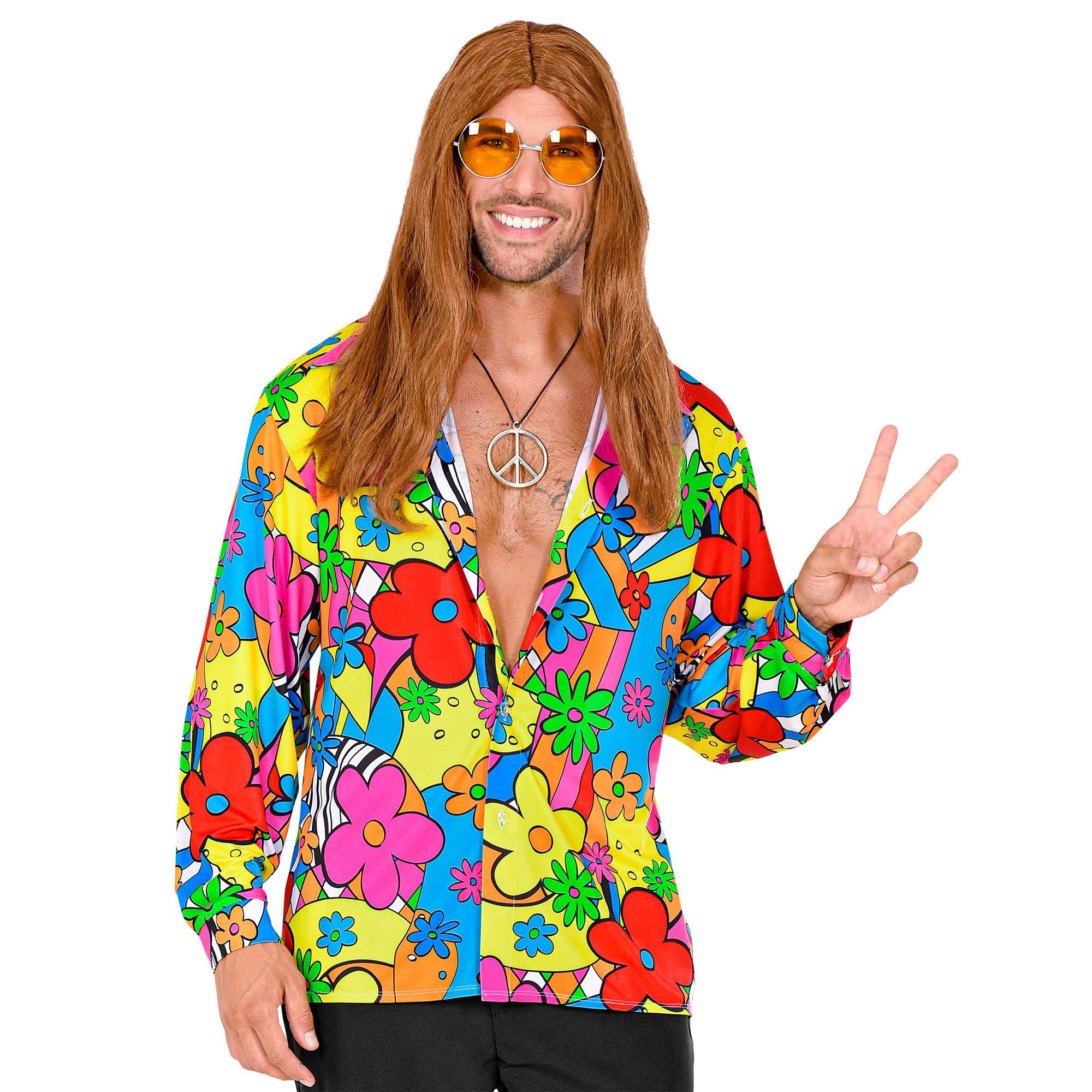 WIDMANN MILANO PARTY FASHION W Shirt Hippie, Hipster, Flower Power, 60s Costumes, Carnival Costumes