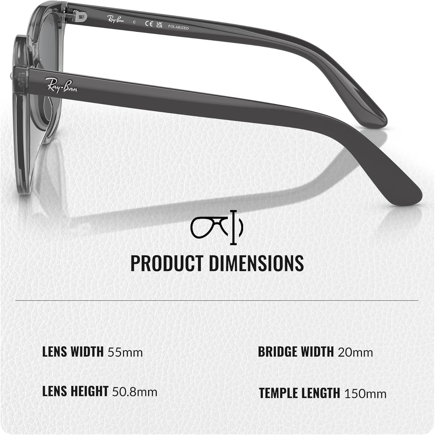 Ray-Ban RB4401D Square Shaped Sunglasses for Men & Women with Official RAYBAN Eyewear Kit
