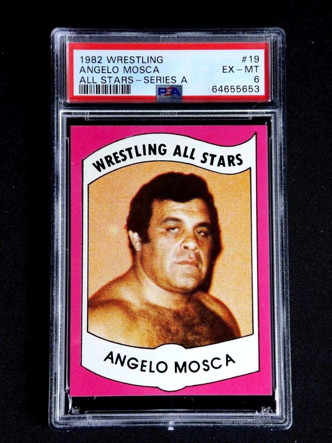 Angelo Mosca 1982 Wrestling All Stars Series A #19 Psa 6 Ex-mt All-stars - Football Cards