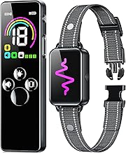 Dog Training Collar with Remote, Ycoev Dog Training Collar IP67 Waterproof, Training Collar for Large Medium Small Dogs, Rechargeable E-Collar for Dogs with 4 Modes Beep, Vibration (Black)