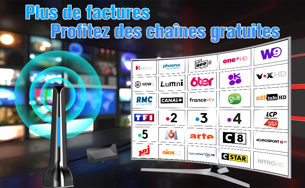 Antenne Interieur Tnt Puissante Opticum AX 750 Aktive Wetterfeste DVB-T Günstig Kaufen Antenne Tv Intérieur Puissante