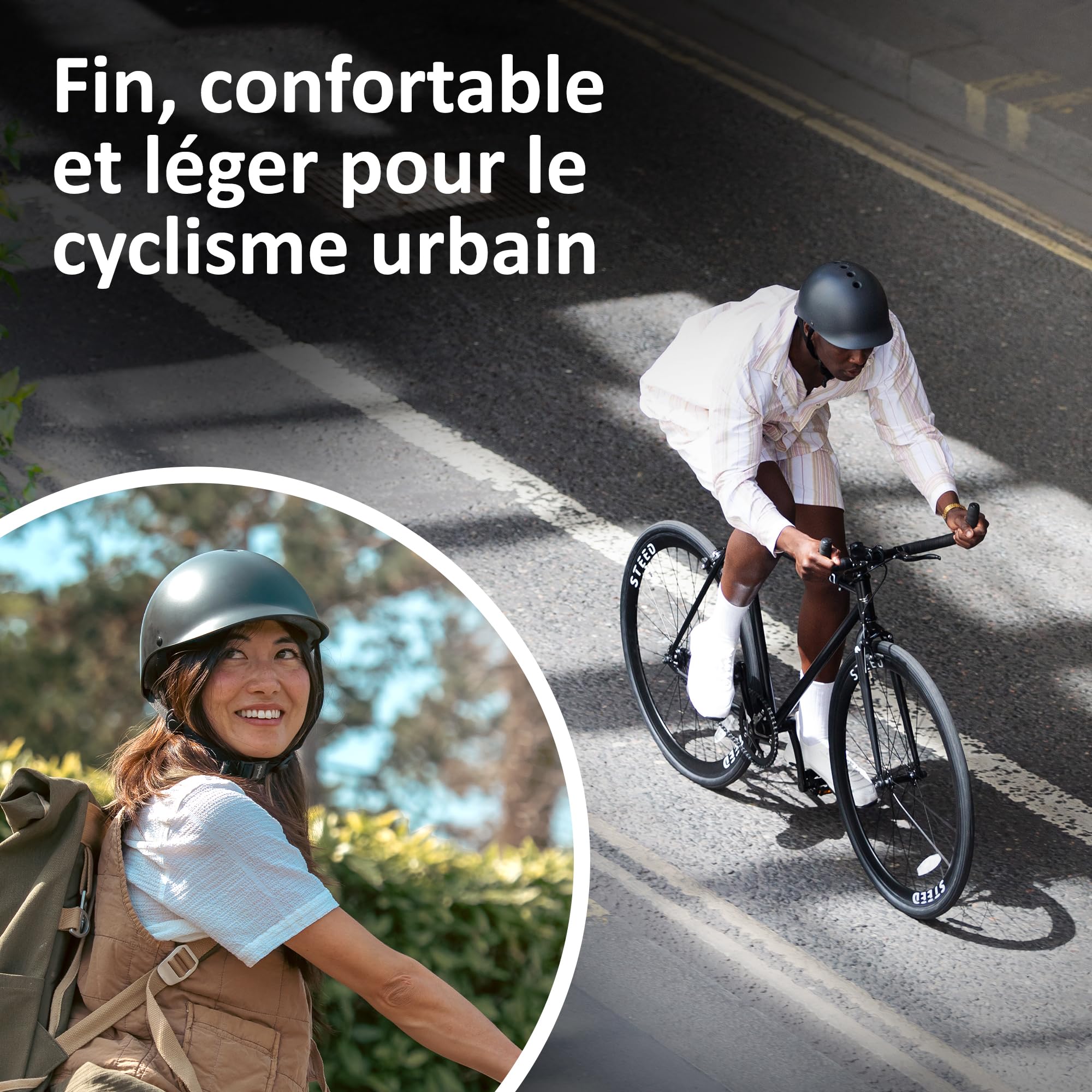 Dashel Recycle Casque Vélo Adulte – Fabriqué au Royaume-Uni, Casque Urbain léger Homme & Femme, CE EN1078, Casque Fin Polyvalent pour la Ville