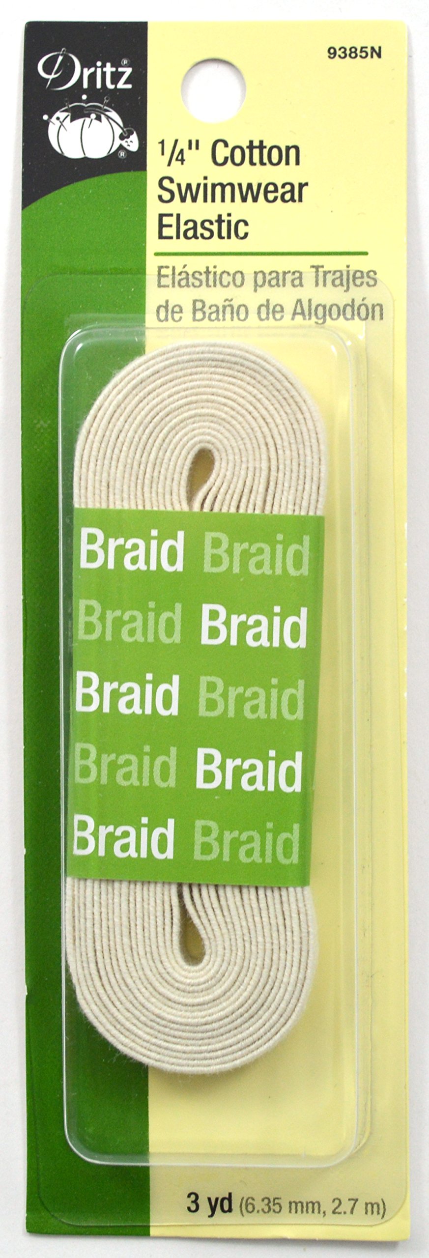 Dritz Elastic, Natural, 1/4-Inch by 3-Yard