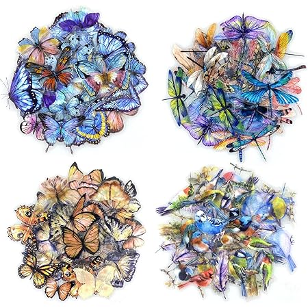 NogaMoga Lot De 90 Autocollants Sur Le Thème Des Feuilles De La Nature – Autocollants En Résine à Fleurs Séchées Pour Scrapbooking, Journal, Journal Intime, Ordinateur Portable