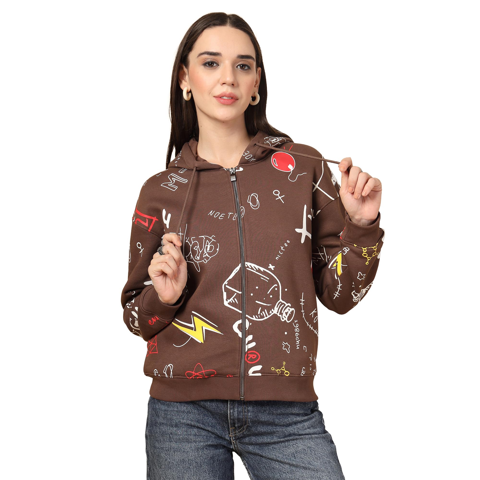 Women Printed Hooded Sweatshirt-image-37