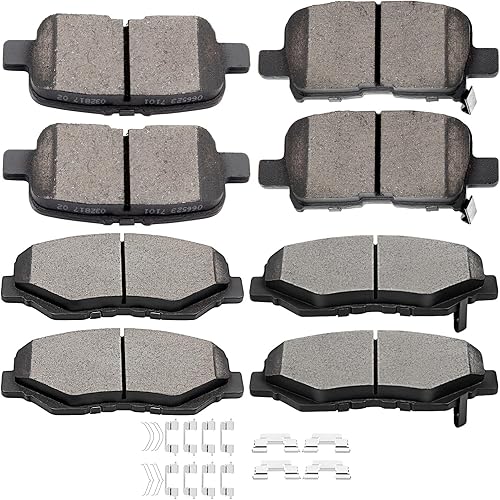 SCITOO - Juego de pastillas de freno de cerámica, 8 pastillas de freno para Honda Pilot 2003, 2004, 2005, 2006, 2007, 2008