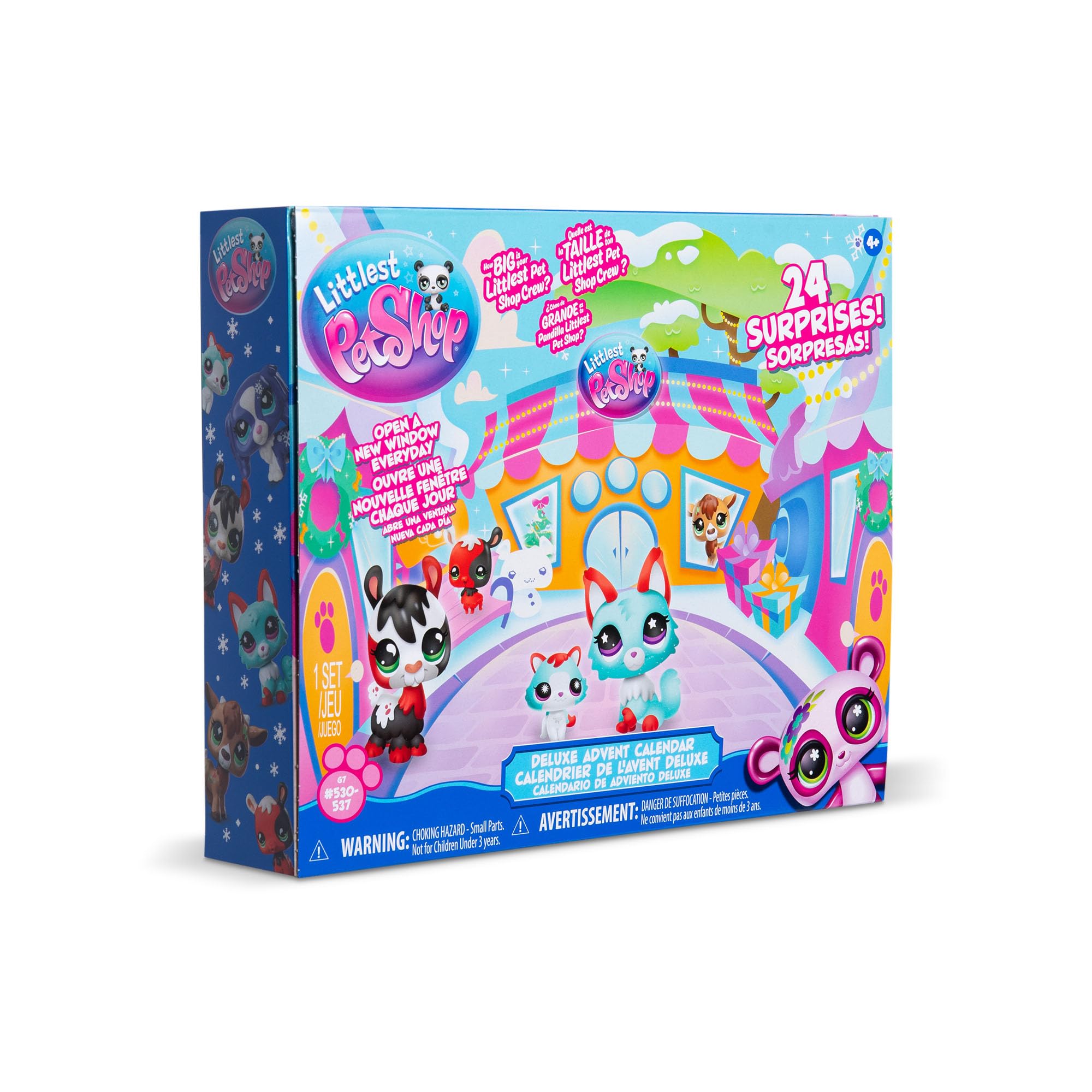 Littlest Pet Shop - Calendario X-mas per le vacanze Deluxe - Include animali carini e accessori a tema natalizio