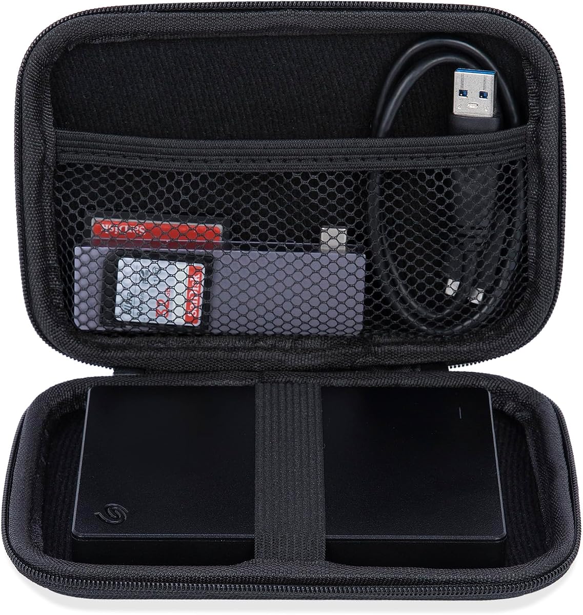 Hard Shell Travel Case for Seagate Portable 1/2TB 5TB External Hard Drive,for UnionSine 500GB/1TB Ultra Slim Hard Drive,Universal HDD Case for WD 1/2TB My Passport/Toshiba Canvio
