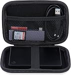 Ginsco Hard Shell Travel Case for Seagate Portable 1/2TB 5TB External Hard Drive,for UnionSine 500GB/1TB Ultra Slim Hard Drive,Universal HDD Case for WD 1/2TB My Passport/Toshiba Canvio (Black)
