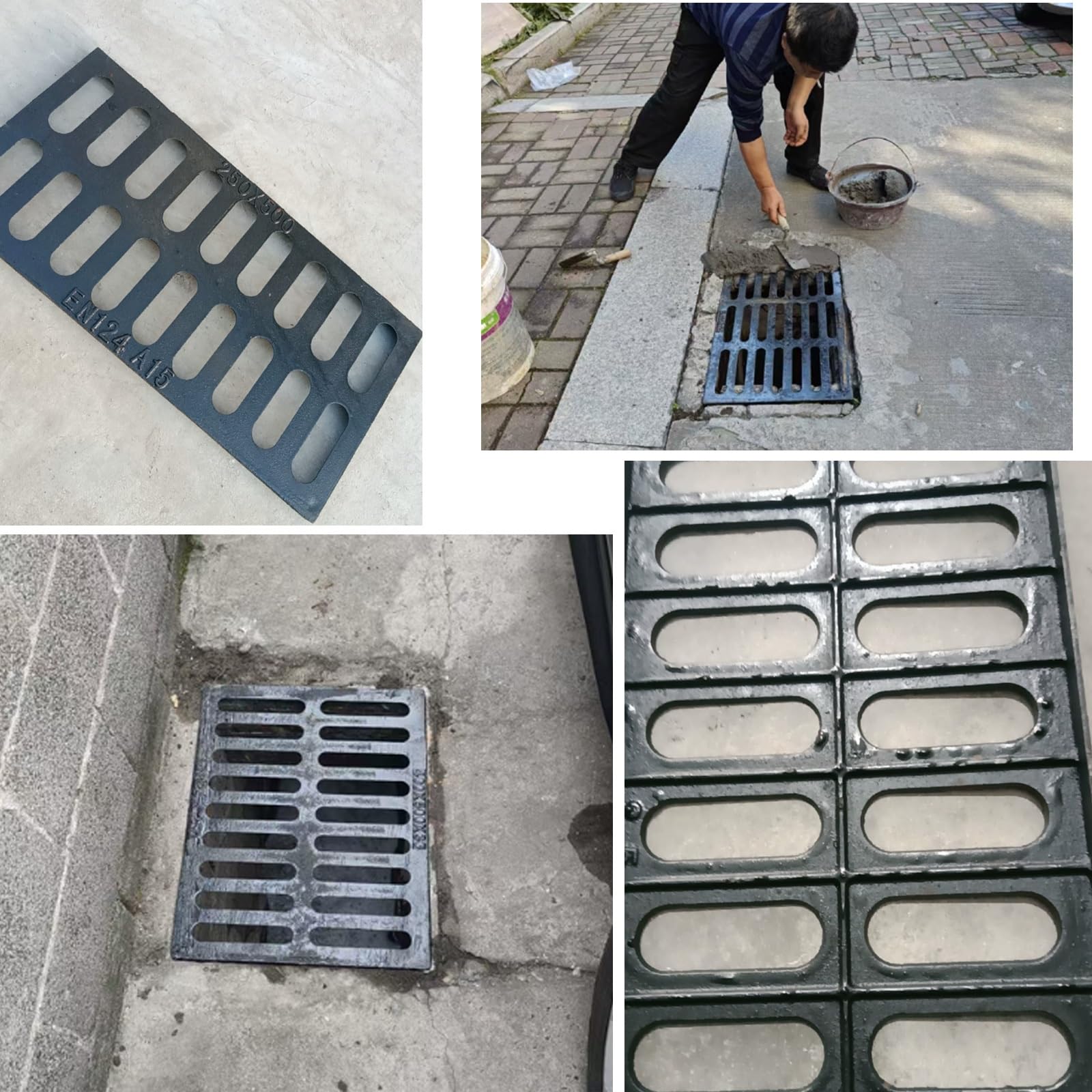 HeavyDu 40 x 60 cm żeliwna osłona odpływowa o grubości 3 cm skutecznie zapobiega zatykaniu się pokrywy dostępu do rusztu zewnętrznego dla długotrwałego użytkowania