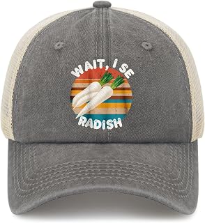 Wait, I See Radish Hat for Women Funny Baseball Hats Funny Birthday Gifts for Men