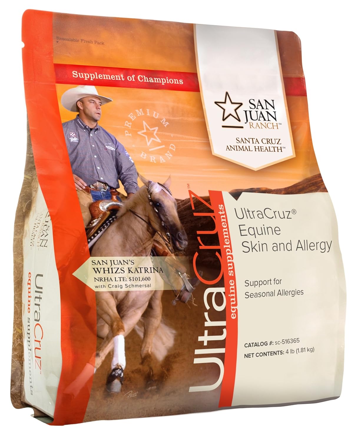 UltraCruz Equine Skin and Allergy Supplement for Horses, 4 lb, Pellet, (31 Day Supply) (sc-516365) : Pet Supplies