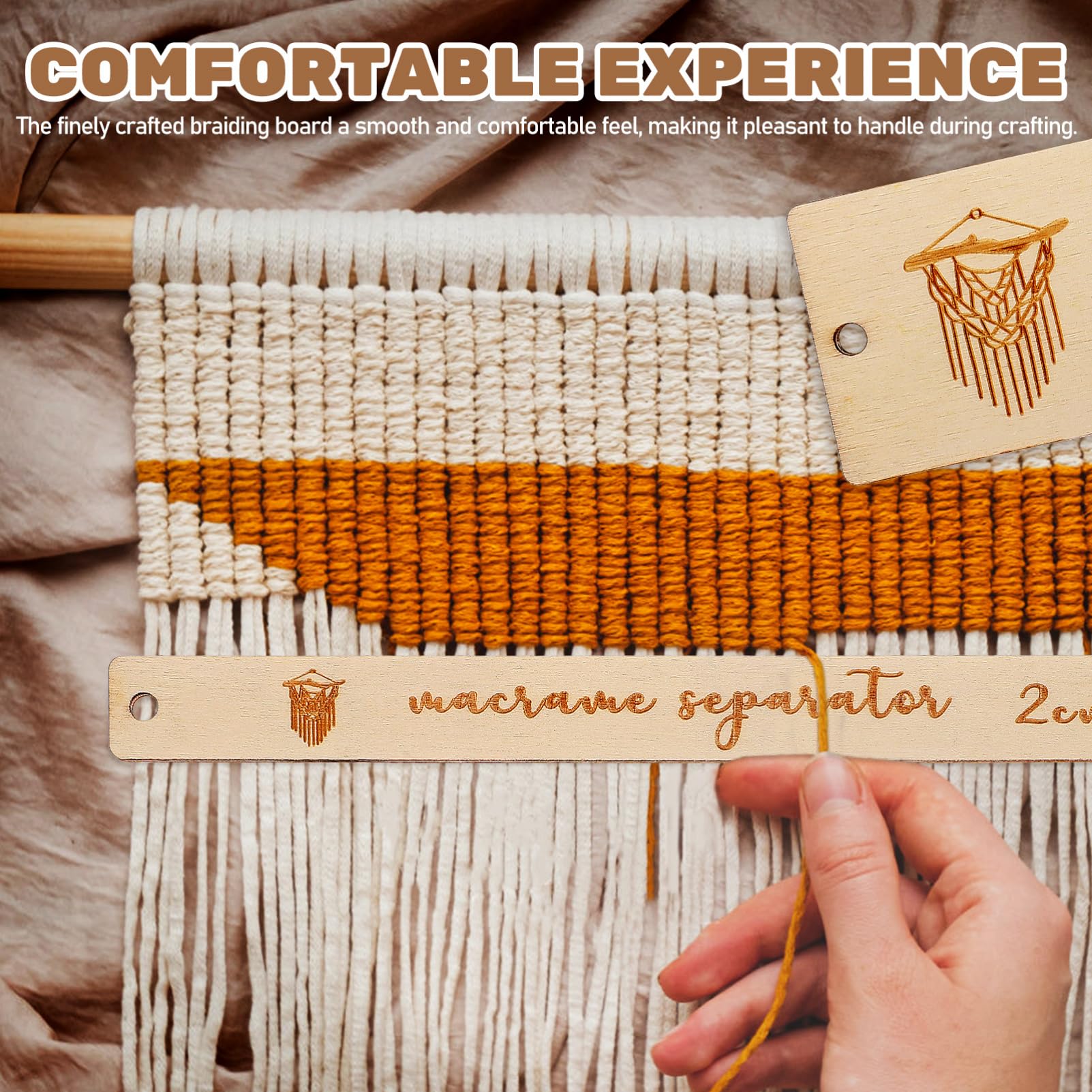 LALAFINA 1set Macramè Con Tavola Di Posizionamento Kit Completo Per Annodare Per Creazioni Artigianali e Lavori Manuali Misure Accessori Inclusi Per Progetti Creativi