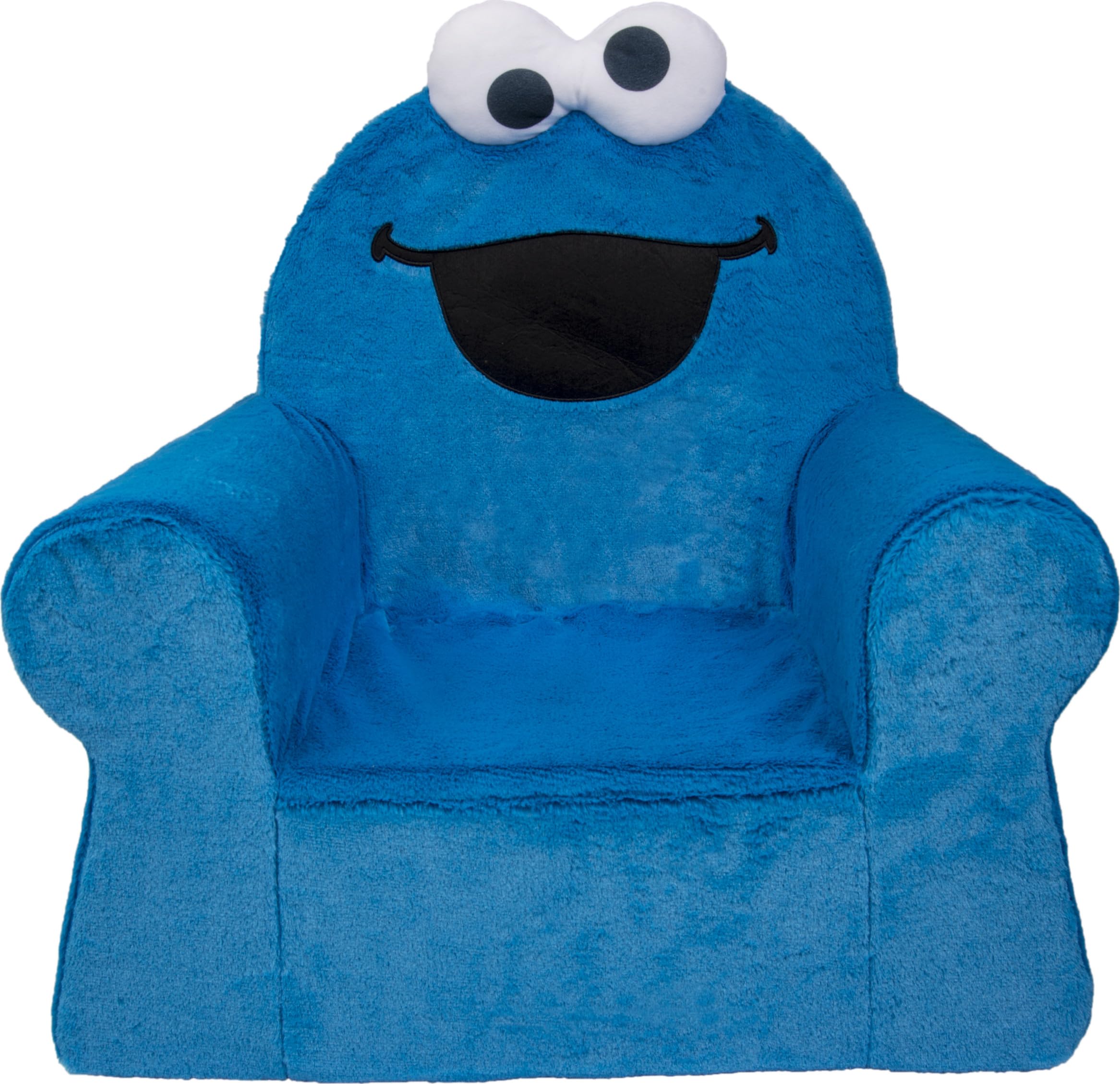 Marshmallow Furniture Foam Toddler Comfy Chair Kid's Furniture for Ages 18 Months and Up, Cookie Monster
