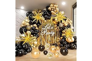 Black and Gold Retirement Party Decorations