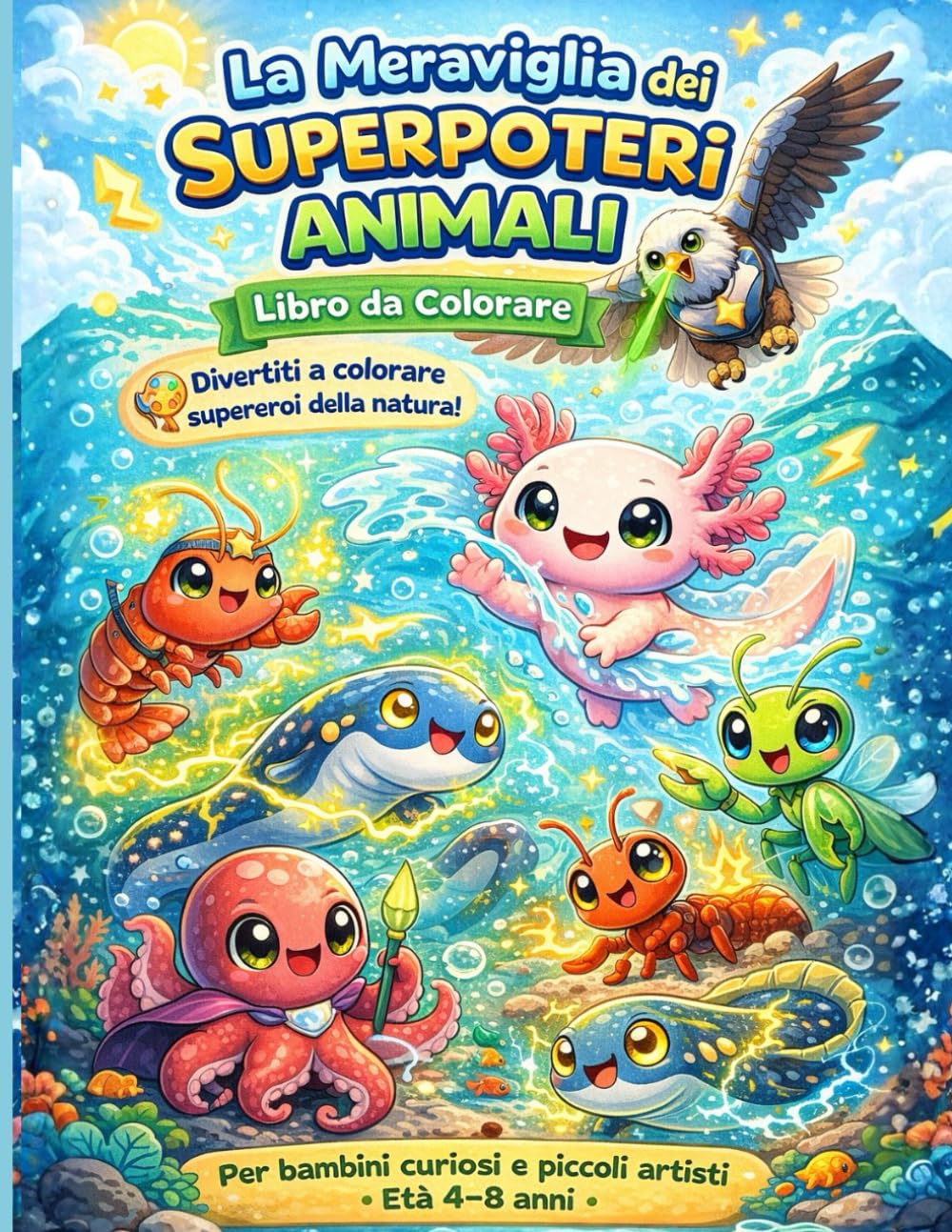 La Meraviglia dei Superpoteri Animali: Libro da Colorare – Volume 1