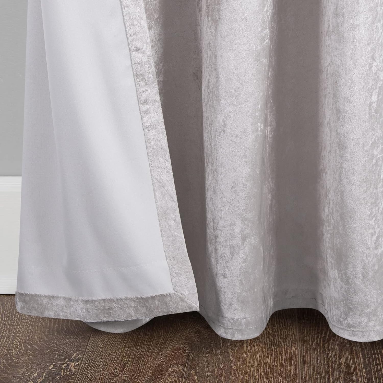 always4u Soft Crushed Velvet Curtains Grommet Luxury Drapes for Living Room Bedroom Shimmery Privacy Light Blocking Window Treatment 2 Panels Coffee 54 * 84