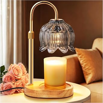 Flower Candle Warmer Lamp with Timer, Birthday Gifts for Women
