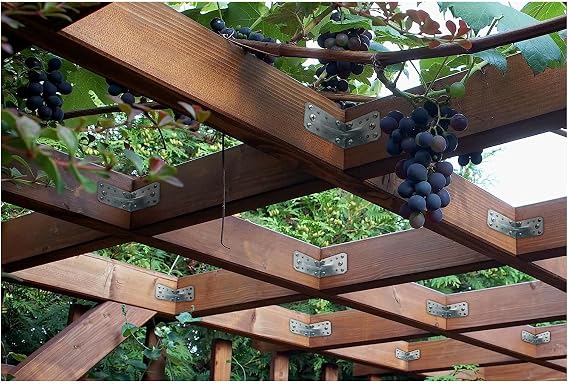 LLB Angle Corner Brackets for Wood 70 x 70 x 55 x 1,5mm Pack of 10 - Galvanised Heavy Duty Steel L Braces with Maximum Load Capacity of 265kg and Zinc Coated Metal Joist Sheet