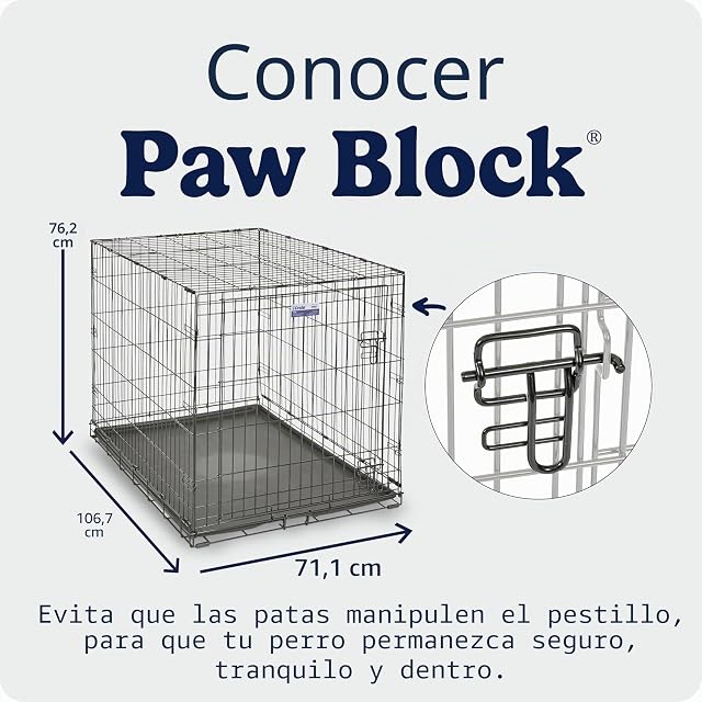 Foto 5 de 8 de MidWest Homes for Pets - Jaula iCrate plegable de 106 cm para perros grandes, una sola puerta, panel divisor…