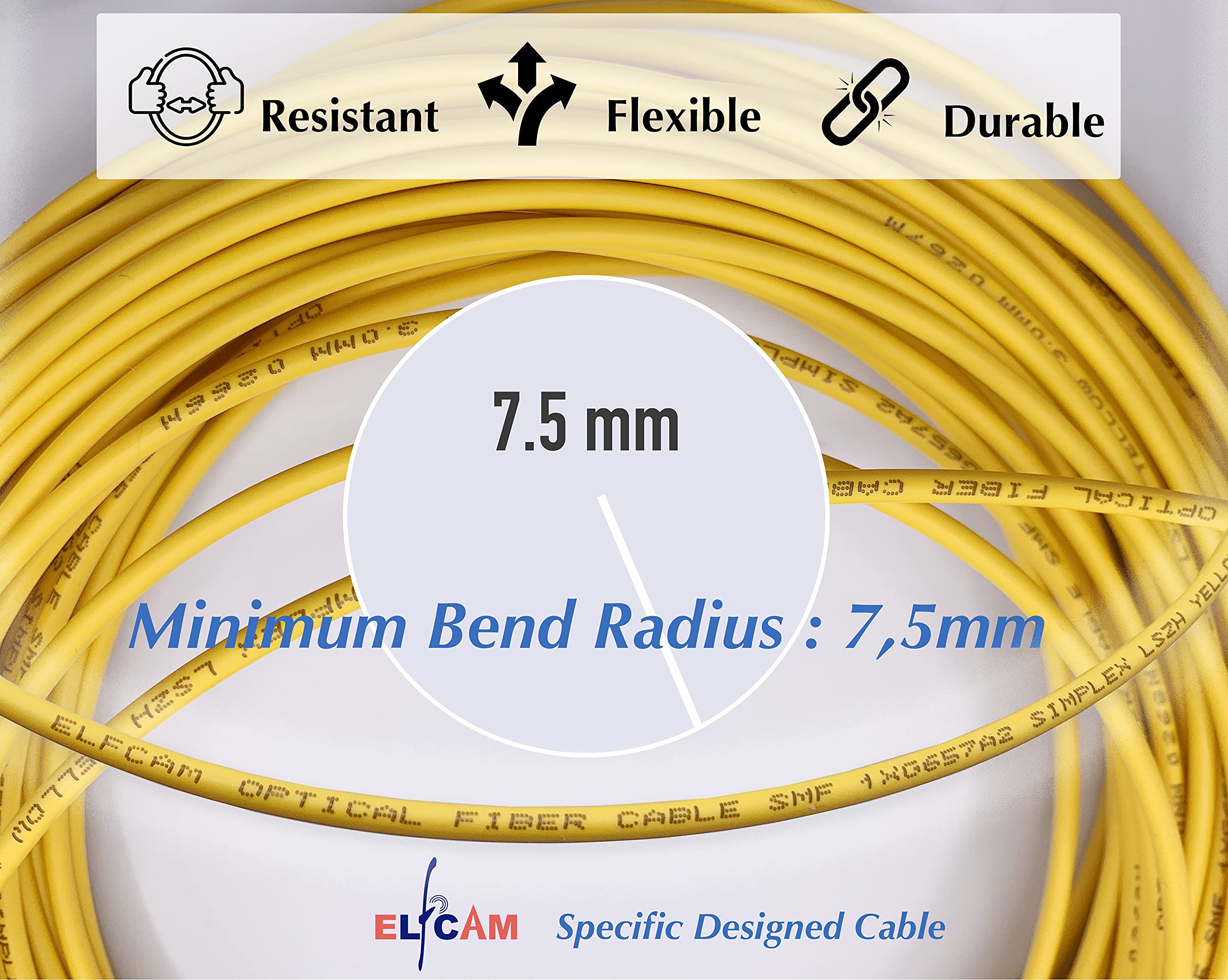 Cavo Patch In Fibra Ottica Multimodale LC-SC Duplex OM3 50/125µm, 3m