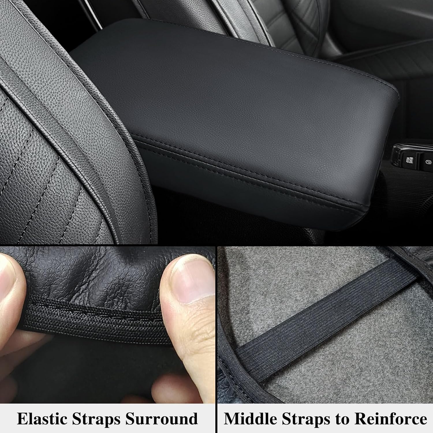 Car Center Console Armrest Cover for Honda Civic 2022-2025 2026, Soft Armrest Pad Cover Protector Cushion for Honda Civic 2022 2023 2024 2025 2026 Interior Accessories (Black)