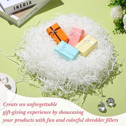 Miniatura 6 de Outus Papel de corte arrugado de 2 libras, papel triturado para caja de regalo, papel arrugado metálico, papel de seda de pascua para bodas,