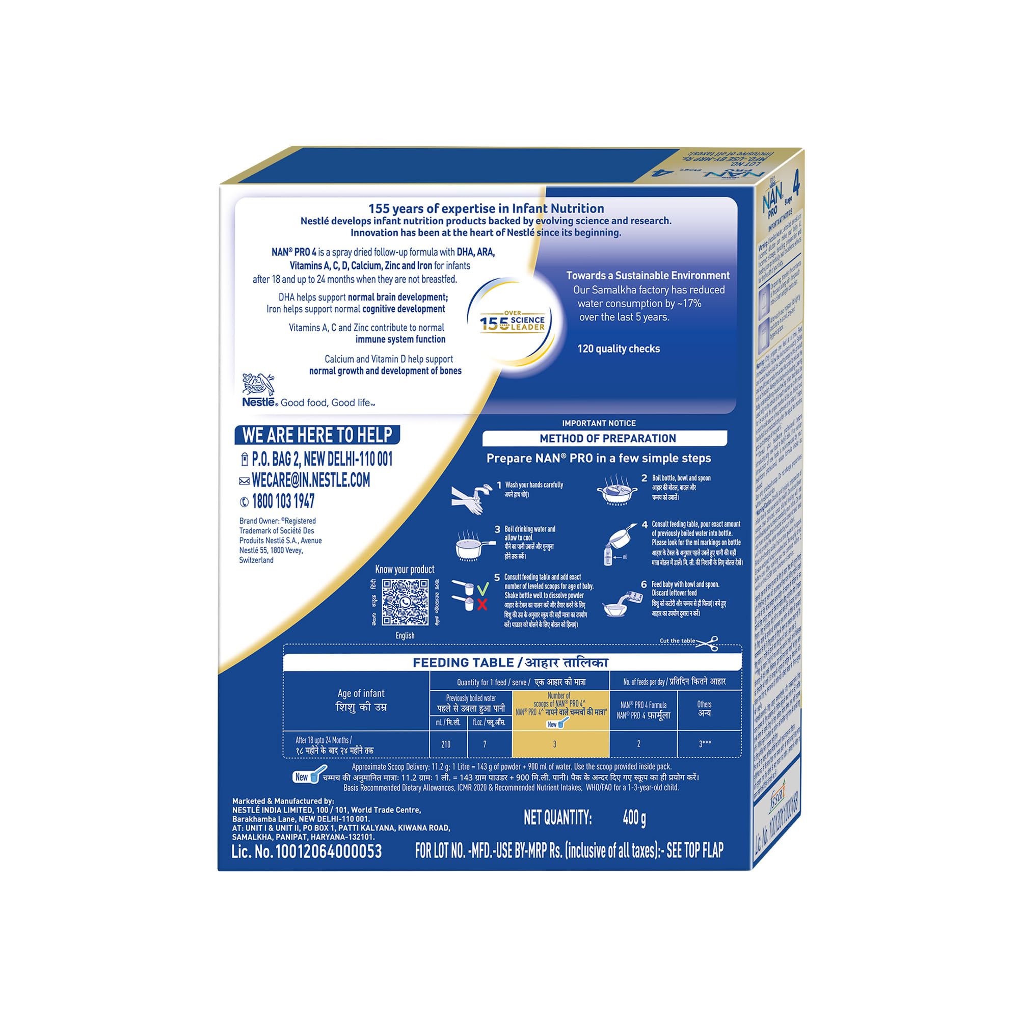 NAN PRO Stage 4 | Follow-Up Formula 18-24 Months | DHA-ARA | 400g