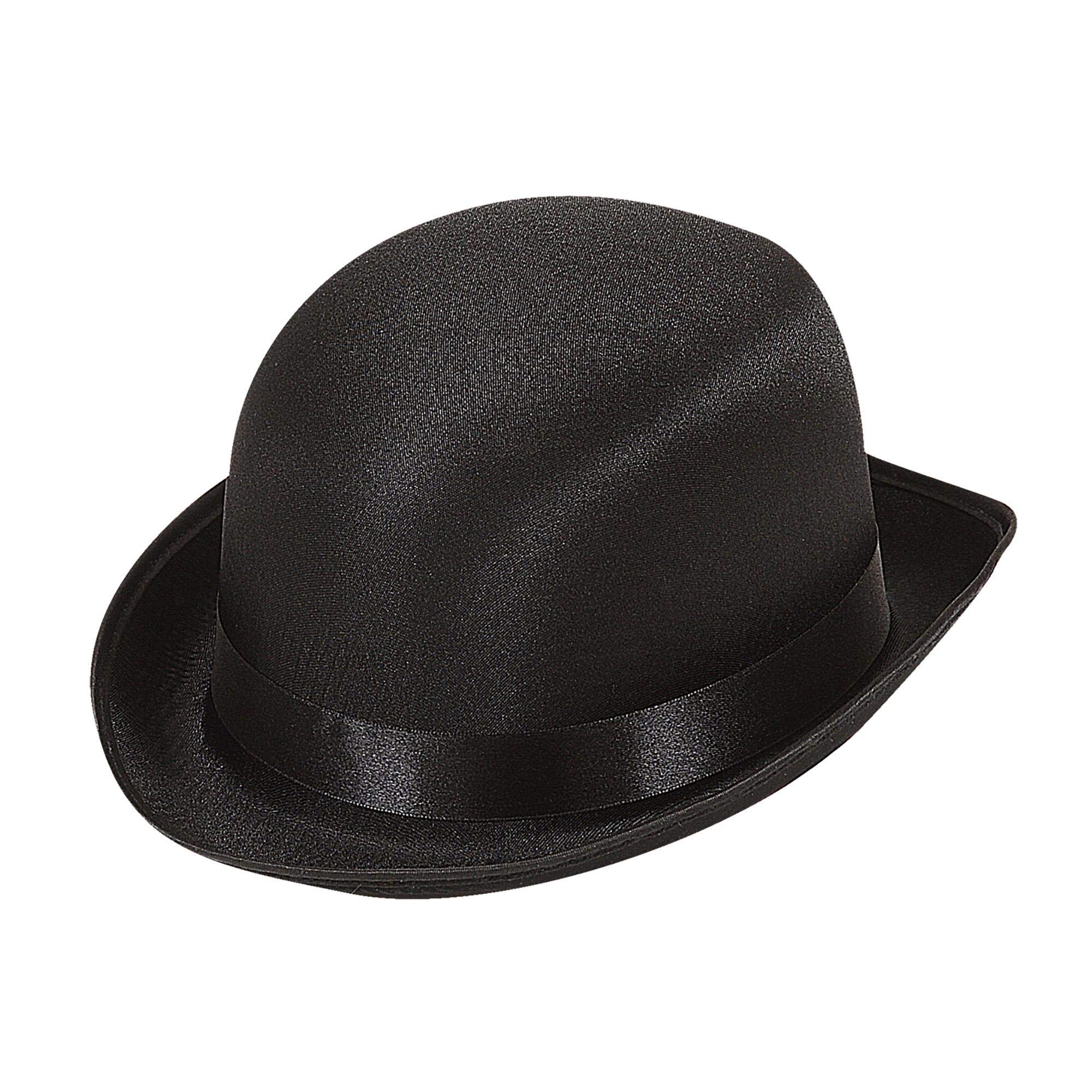 Bowler Black Satin Bowler Hats Caps & Headwear for Fancy Dress Costumes Accessory
