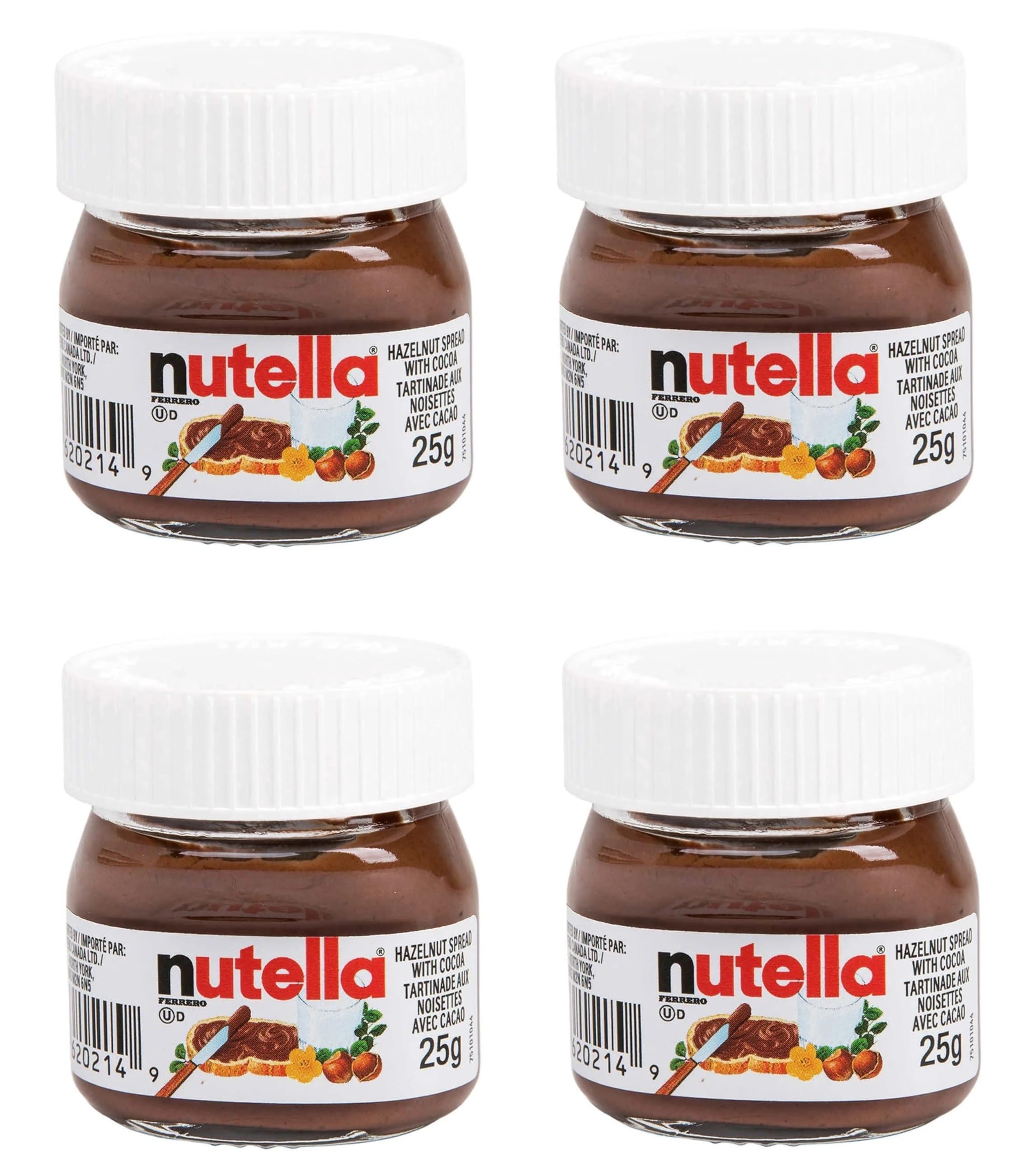 Nutella Mini Chocolate Hazelnut Spread With Cocoa In Convenient 25g Mini Jars. X 4 Pack, By DECADENT Perfect For Spreading On Bread, Toast, Pancakes, Or Enjoying As A Sweet Treat (Product Of Italy)-image-13