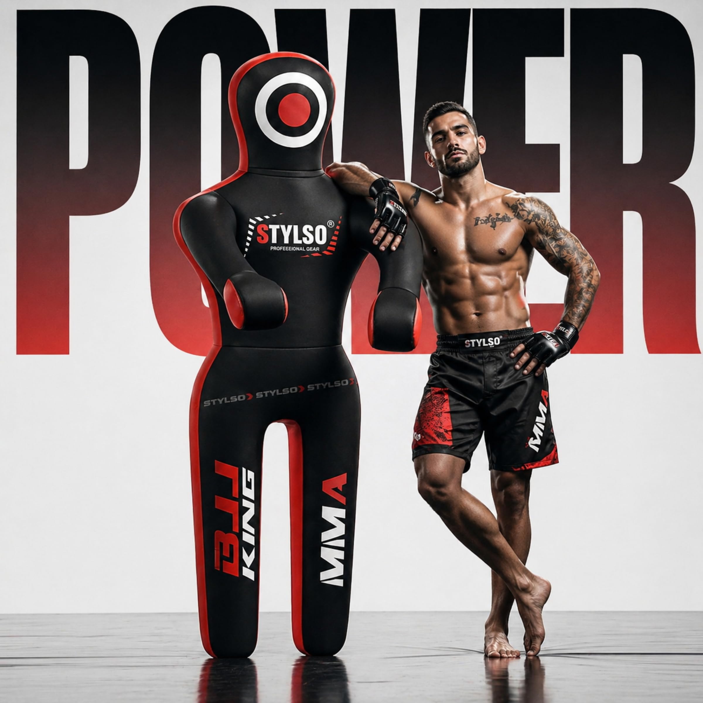 Chupetes de Lucha Libre - Jiu Jitsu brasileño, Artes Marciales Mixtas, BJJ, MMA, Boxeo, Entrenamiento de Karate de Judo - de pie - 5 pies/60 6 pies/72 Negro - Azul - Rojo - Amarillo