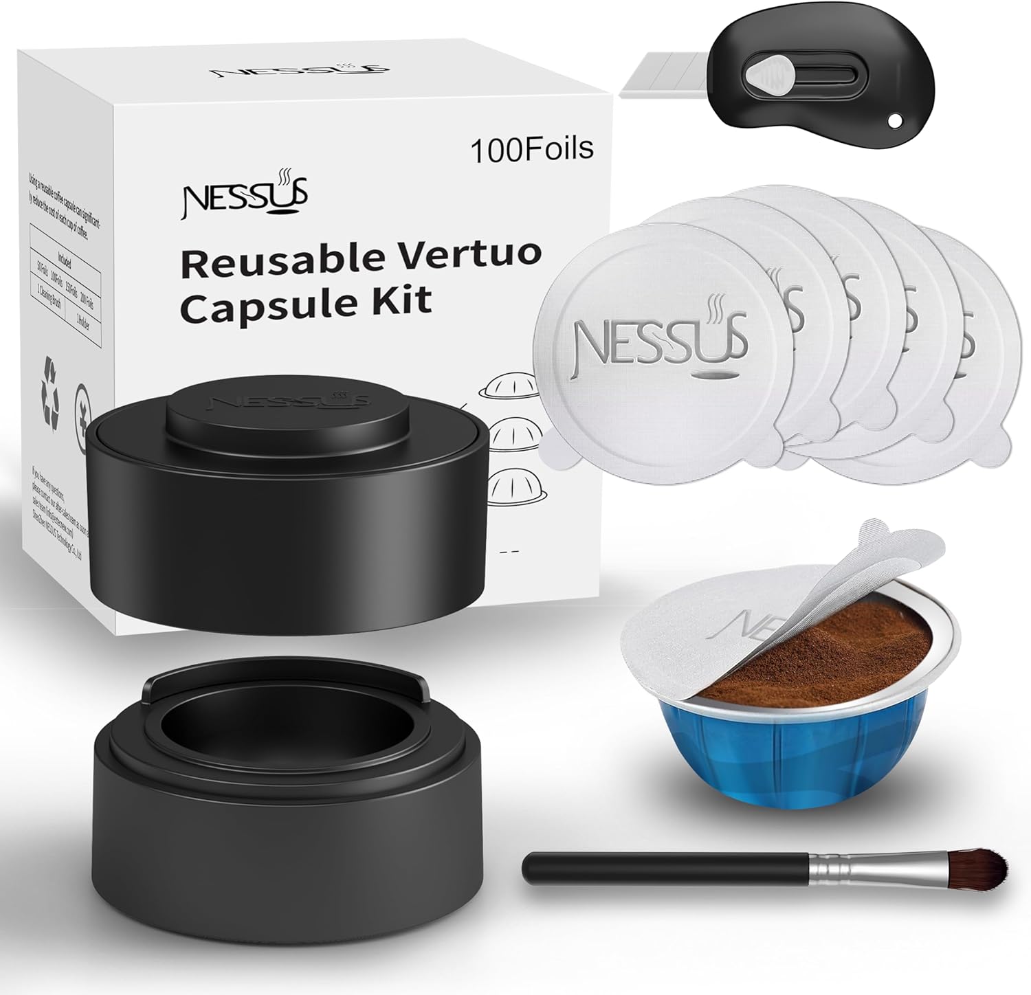 Nessus Reusable Kit for Nespresso Pods Vertuo