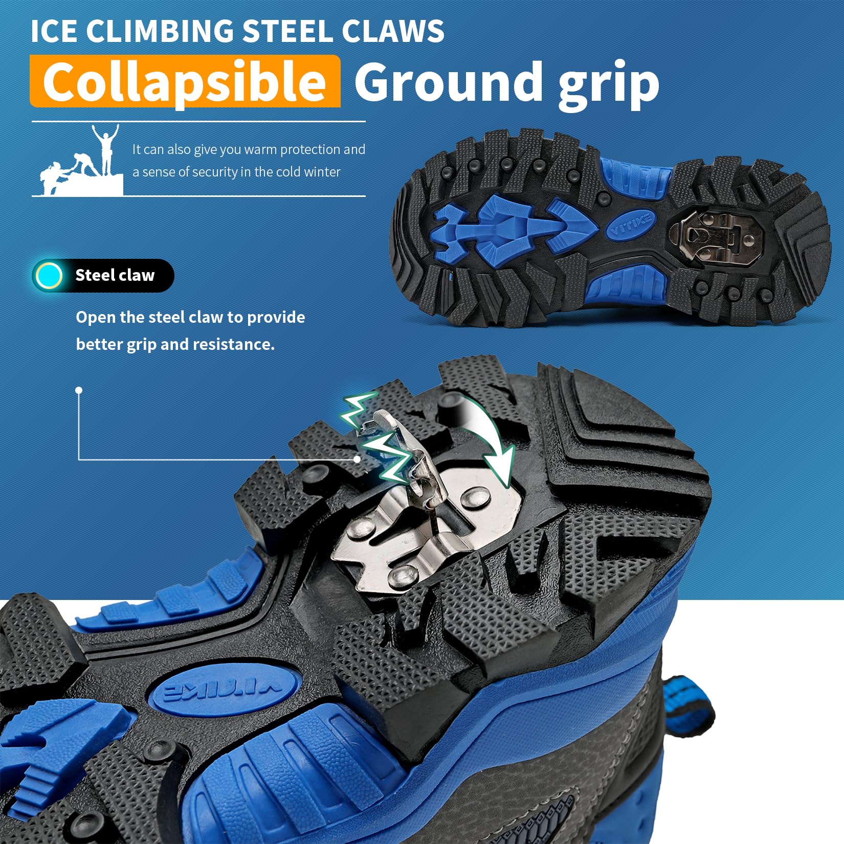 ASHION Chaussures de randonnée garçon Chaussures en Coton pour Enfants Bottes de Neige
