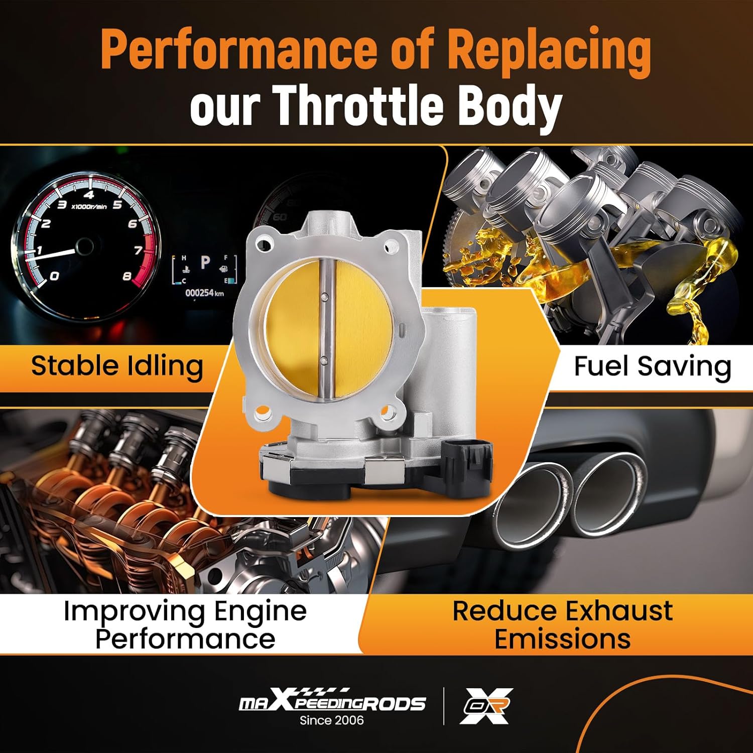 maXpeedingrods Electronic Throttle Body for Chevy Camaro Equinox 2010-2011, for Cadillac CTS SRX STS 2008-2011, for GMC Terrain 2010-2011, for Buick Allure LaCrosse 2010, S20018 12609009 977-314