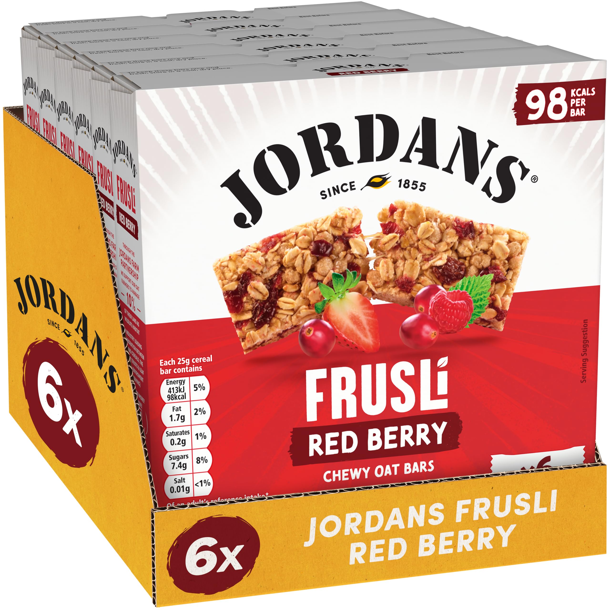 Jordans Frusli Red Berry 150g x 6