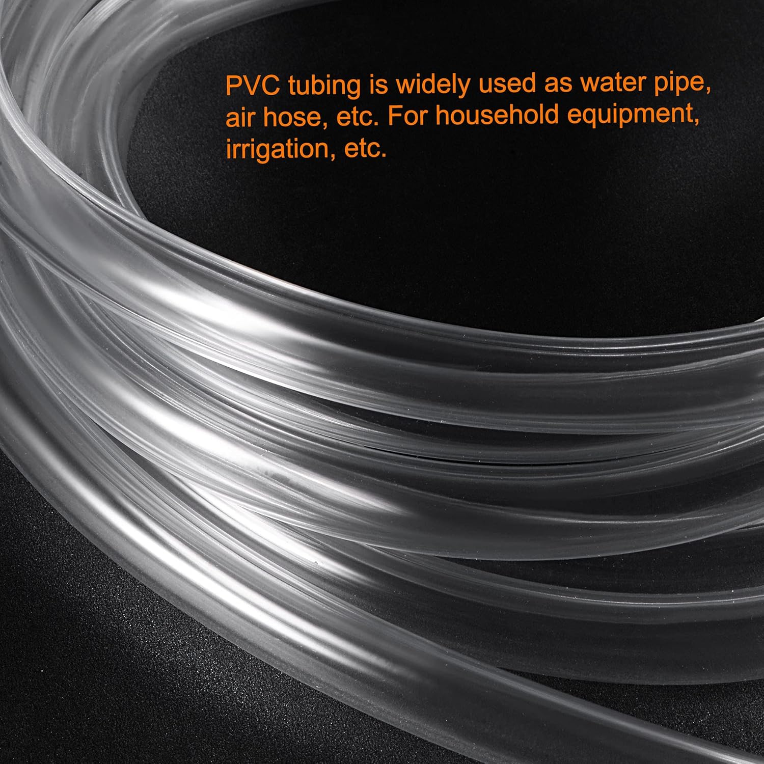 MECCANIXITY PVC Transparent Hose Vinyl Tubing 1mm ID 1.6mm OD 2m Flexible Lightweight for Water Tube,Air Tube