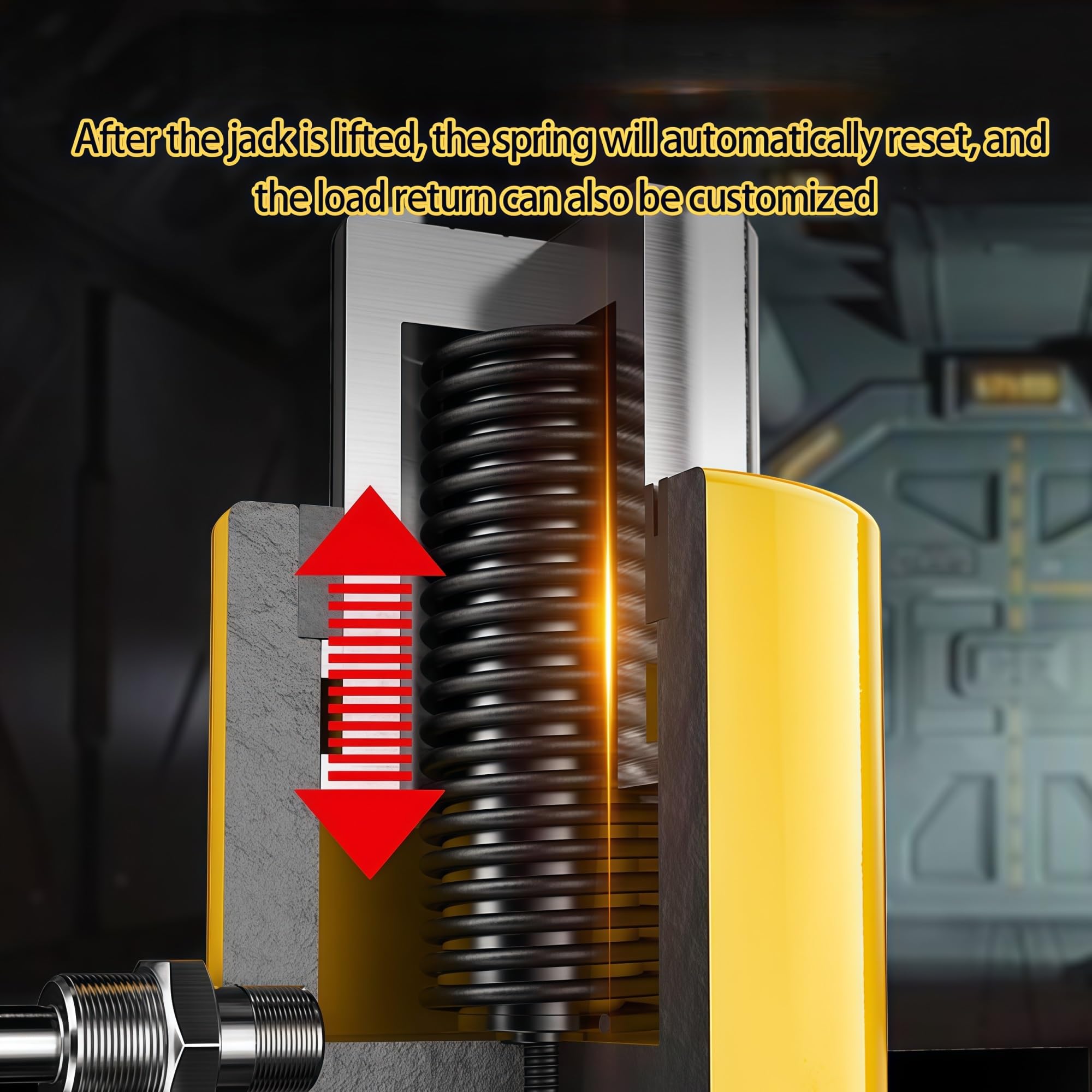 Hydrauliczny podnośnik samochodowy, skok 0,55 cala, hydrauliczny podnośnik cylindryczny, automatyczny cylinder podnośnika, czterowarstwowa obudowa, nadaje się do pracy