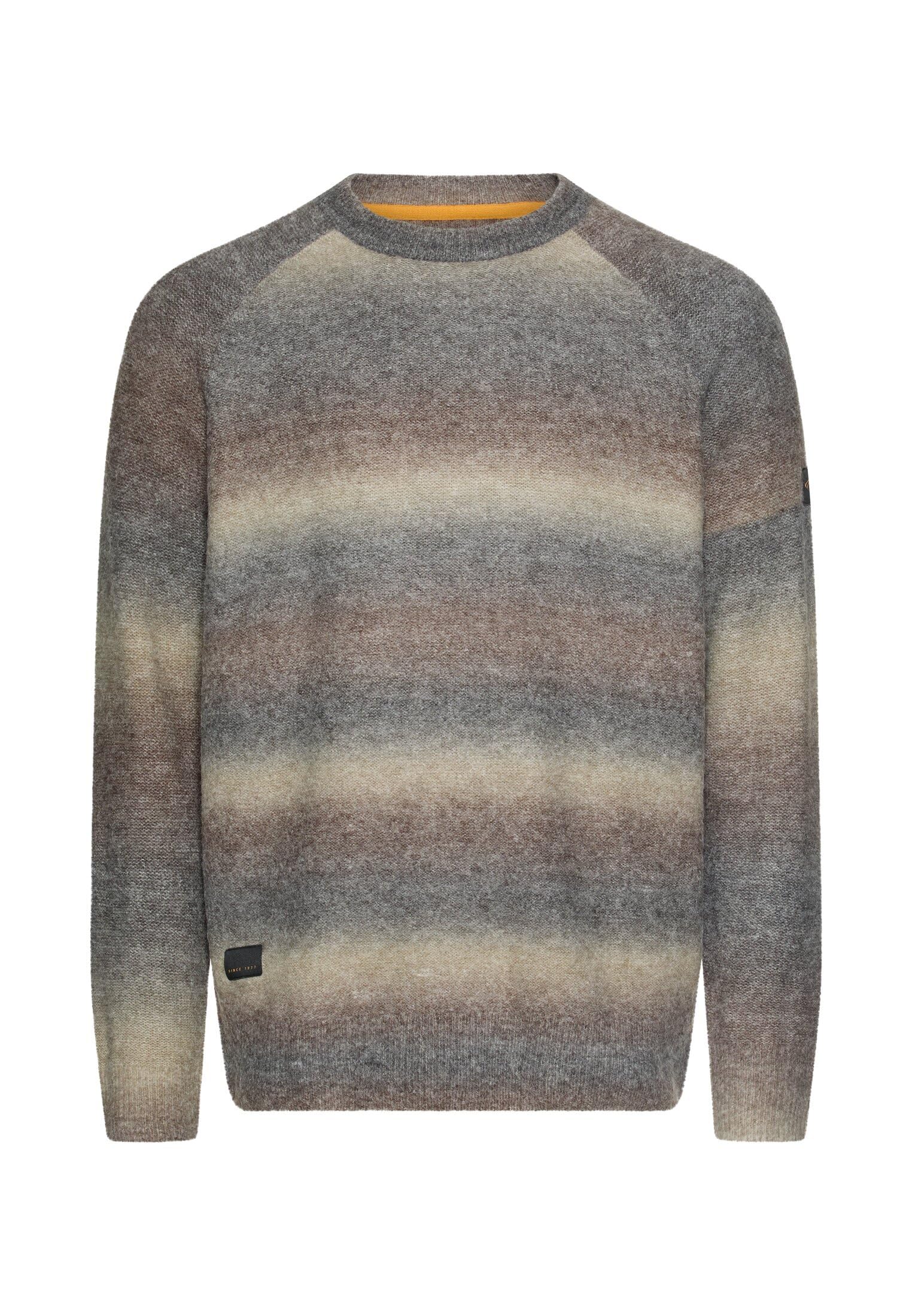 camel active Herren Leichter Pullover mit Raglanärmeln | warmer Strickpullover mit Rundhalsausschnitt im Regular Fit - pflegeleicht und formbeständig