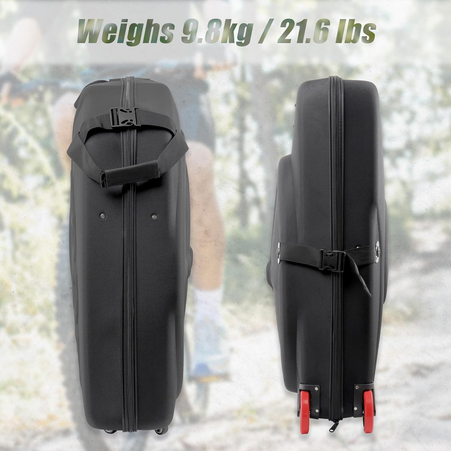CyclingDeal Bike Travel Case | Lightweight & Durable Bike Case for Flying w/EVA Material | TSA Lock & Wheels for Easy Transportation | Bicycle Travel Bag for Flights | Up to 700c Road or 29" MTBs
