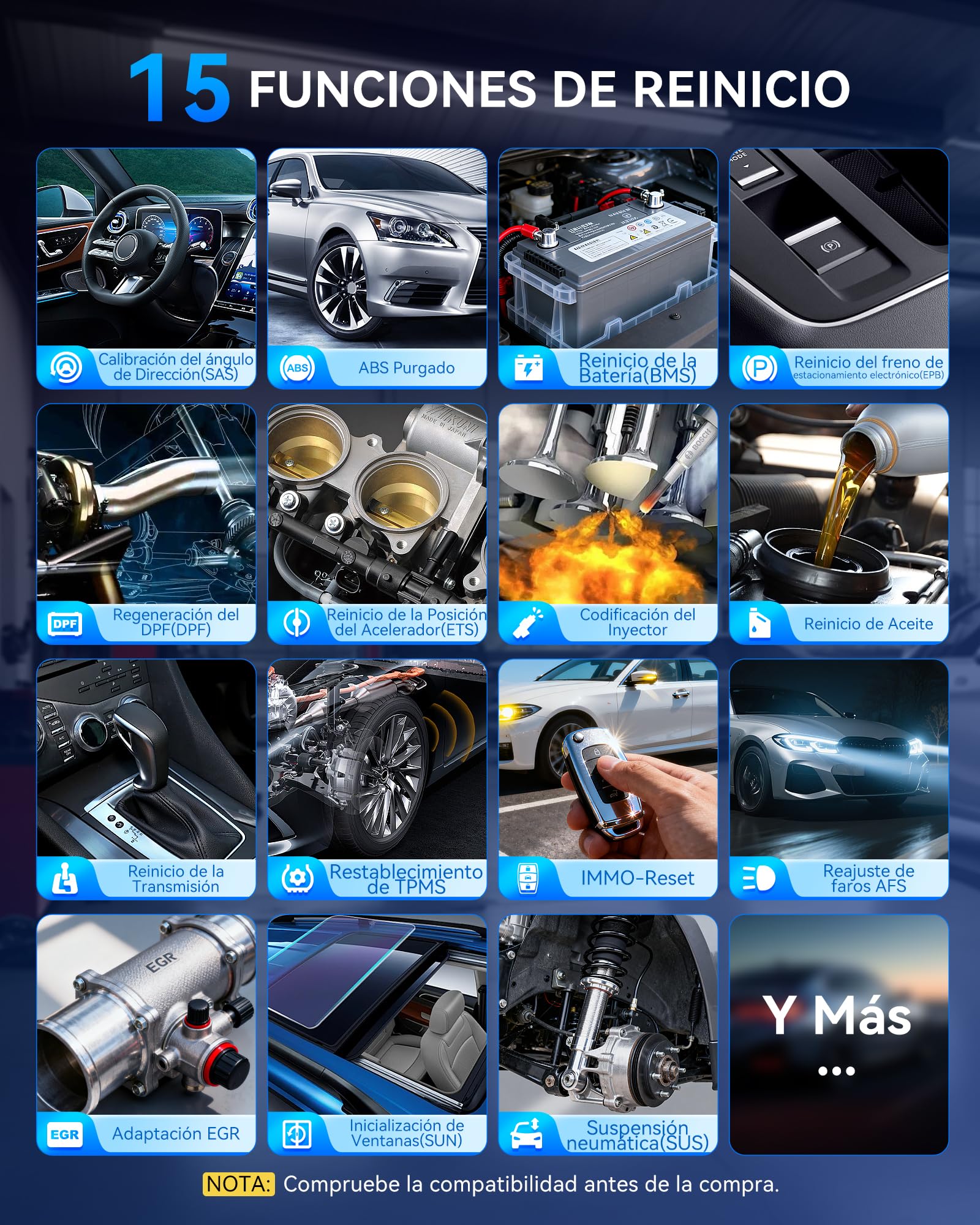 MUCAR BT200 MAX AI Accesibilidad Adaptador Bluetooth OBD2 | Diagnosis Coche Multimarca Todos Sistema+15 Funciones de Reinicio, OBD2 Diagnosis Active Test-Actualización Gratuita