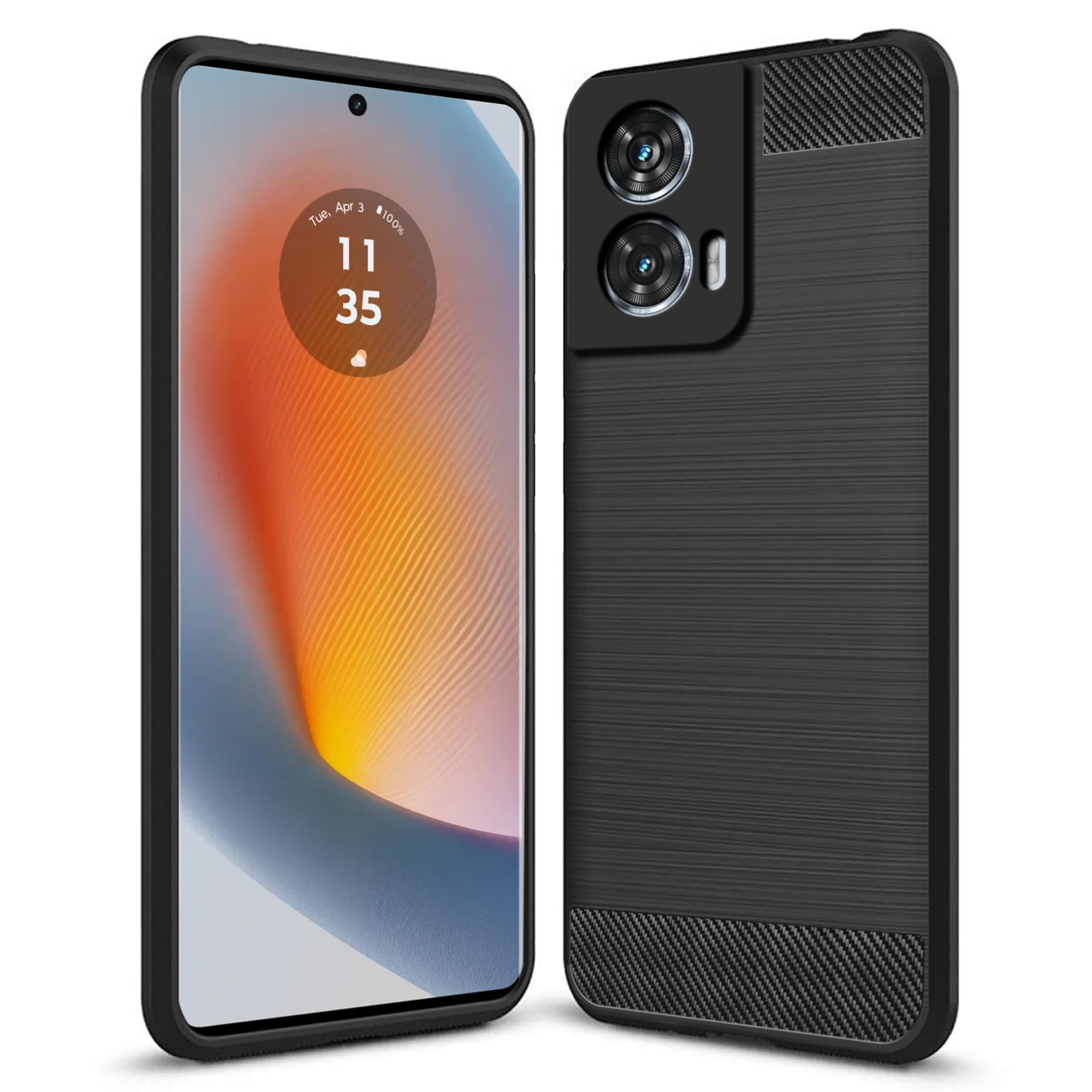 Amazon Brand - Solimo Back Cover for Motorola Edge 50 Fusion (Silicone_Black)