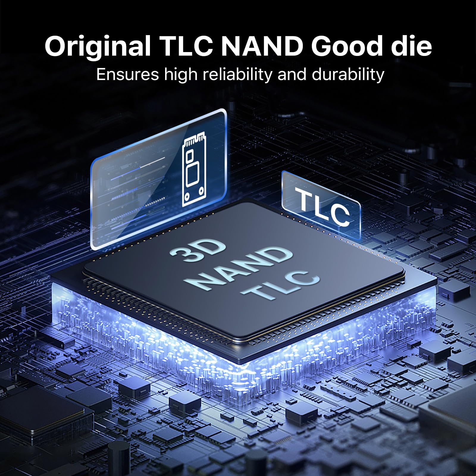 512GB M.2 2280 PCIe Gen3x4 NVMe SSD fino a 2000MB/s | SLC Cache 3D NAND TLC M.2 SSD, Compatibile con laptop, desktop e involucri NVMe