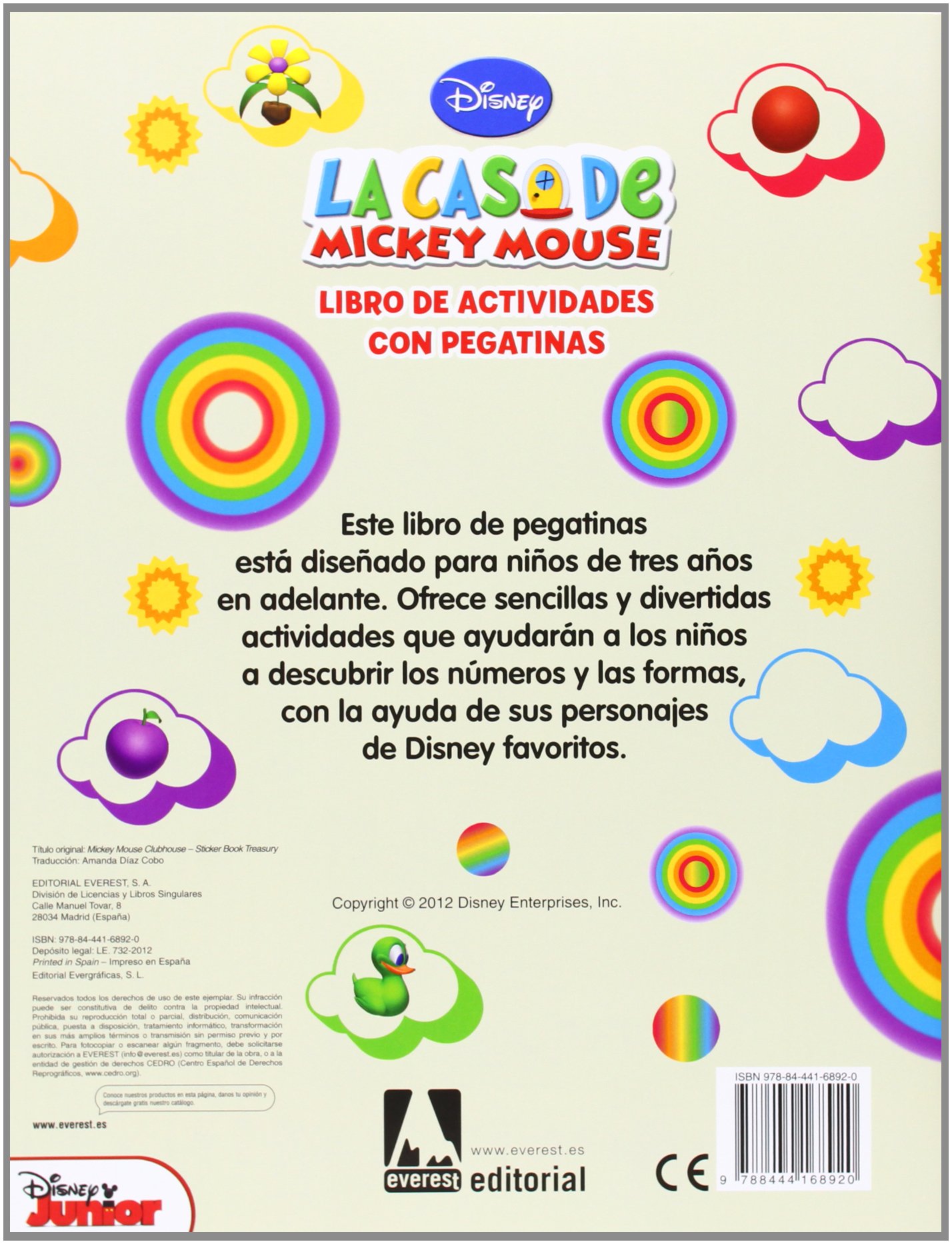 La Casa de Mickey Mouse. Libro de actividades con pegatinas: Más de 50 pegatinas
