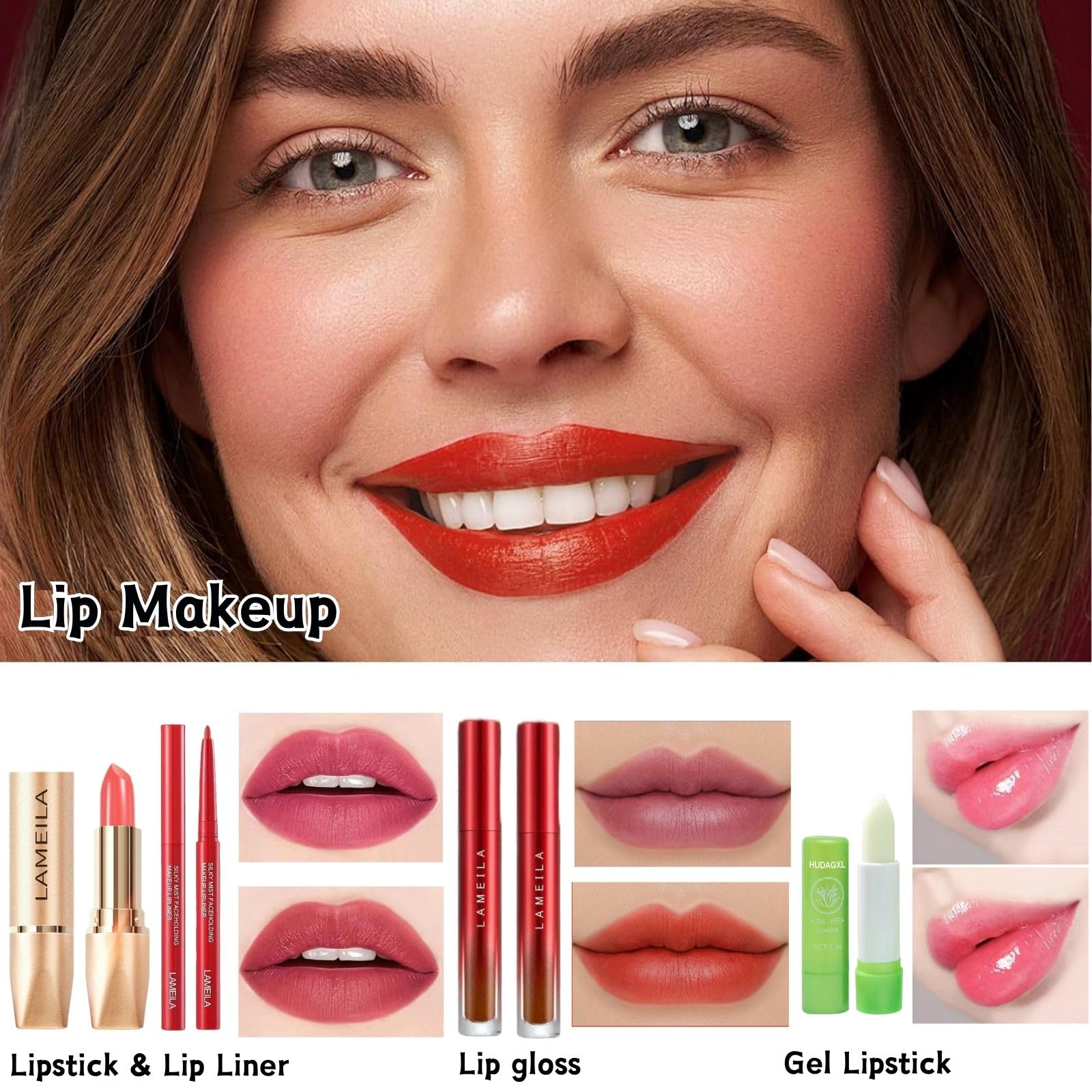 44-teiliges Makeup Set für Damen, All-in-One Schmink-Koffer mit Lidschatten Palette, Concealer, Lippenstift, Foundation, Makeup Pinsel & Tasche, Kosmetik Set Geschenk für Anfänger und Profis