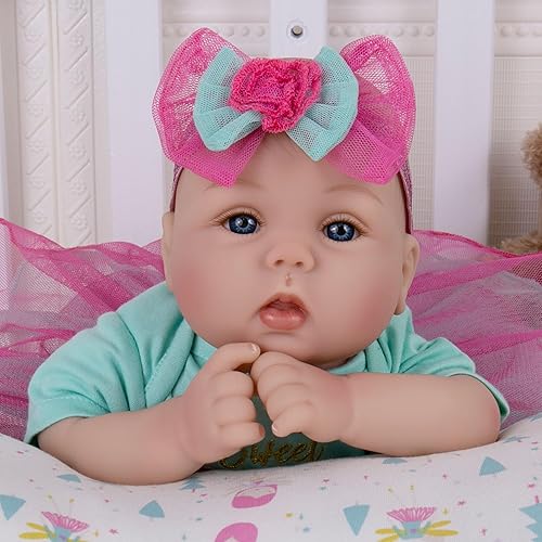 Miniatura 82 de Milidool Muñecas de bebé Reborn realistas, muñeca de bebé de silicona realista de 22 pulgadas, cuerpo suave, muñeca recién nacida con accesorios