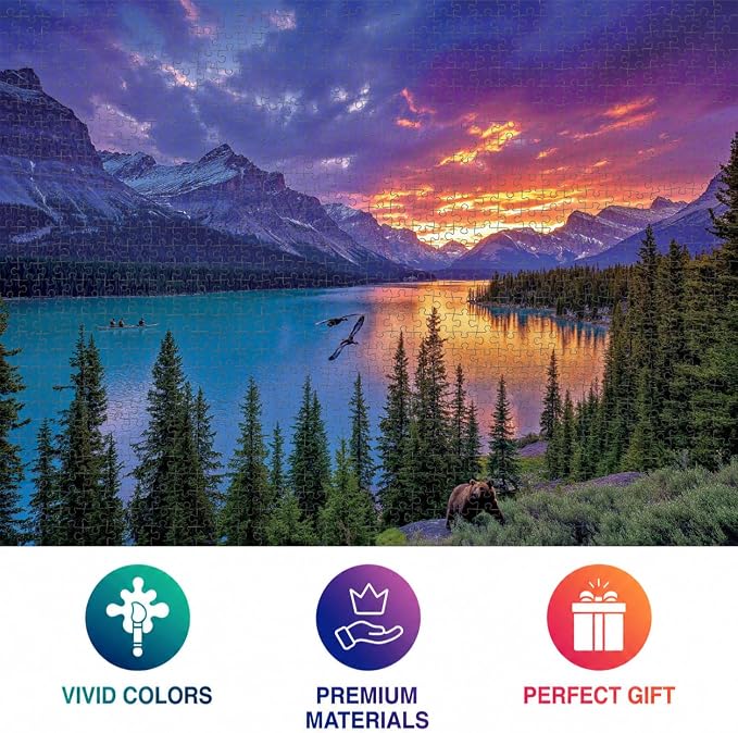 Puzzle 1000 Piezas The Last Light of the Rockies miniatura 5