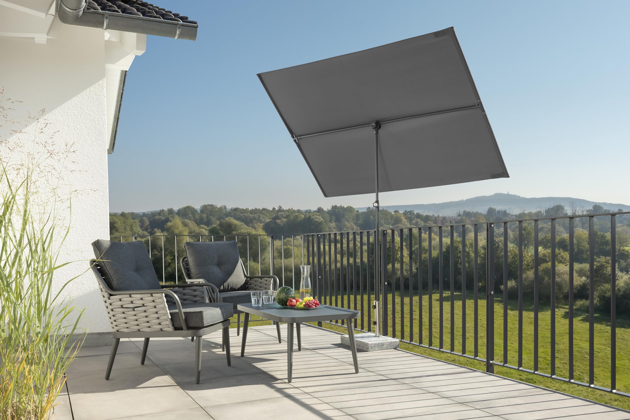 Avellino, anthrazit, 180 x 130 cm, rechteckig, Stahl-Gestell-Bespannung 100% Polyester, 2,60 KG