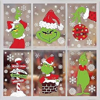 Christmas Window Clings Christmas Window Clings 8Sheet Christmas Decorations Christmas Window Sticker Christmas Window Decals Christmas Window stickers Home School Office Christmas Party Supplies