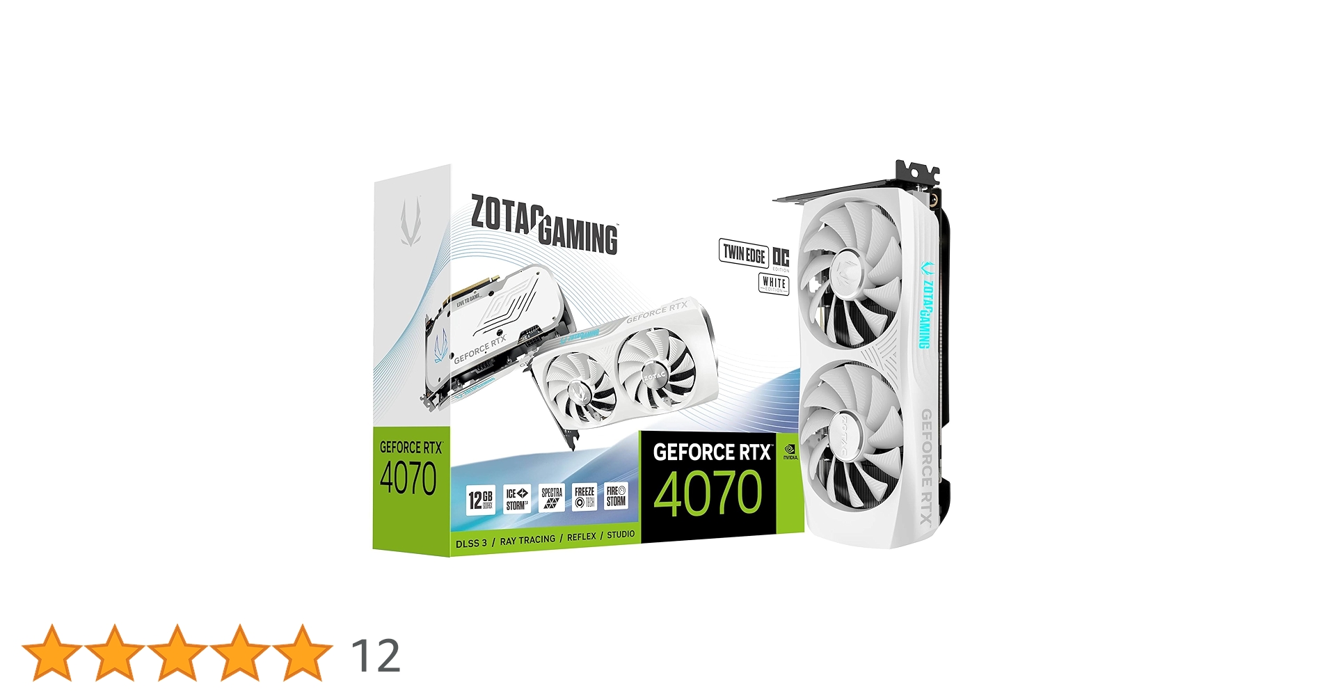 ZOTAC GeForce RTX 4070 SUPER 12GB　ホワイト ZOTAC GAMING GeForce RTX 4070 SUPER TWIN EDGE OC WHITE