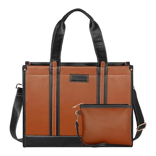 Womanix Laptop Tote Bag,14 inch Laptop Bag, Shoulder Bags With Back Trolley Strap, Casual Briefcase, Handbag for Travel, Office, College,Work